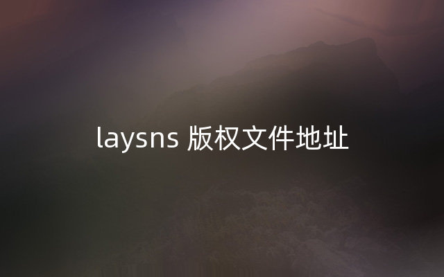 laysns 版权文件地址